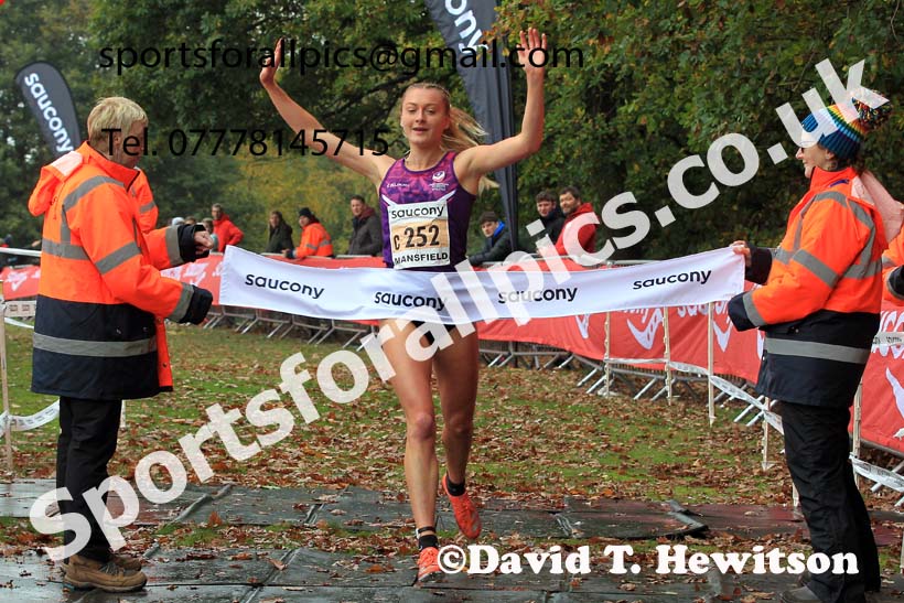 Junior Women, 2022 National Cross Country Relays, Berry Hill Park, Mansfield.  Photo: David T. Hewitson/Sports for All Pics
